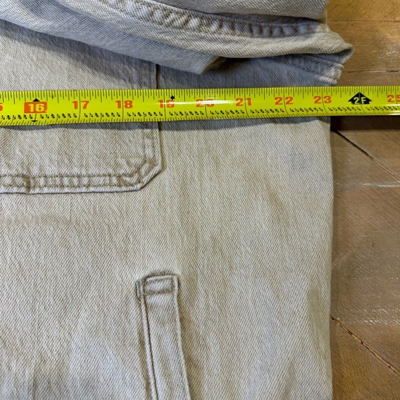 Levis Premium Stock Trucker Jacket Mens Small Khaki Corduroy Collar Cotton Blend - Picture 5 of 15